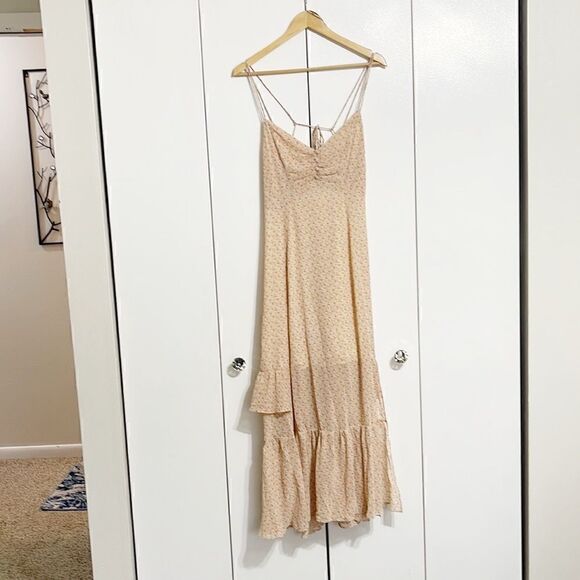Urban Outfitters Sparklers Floral Chiffon Midi Dress Size L - Picture 7 of 10